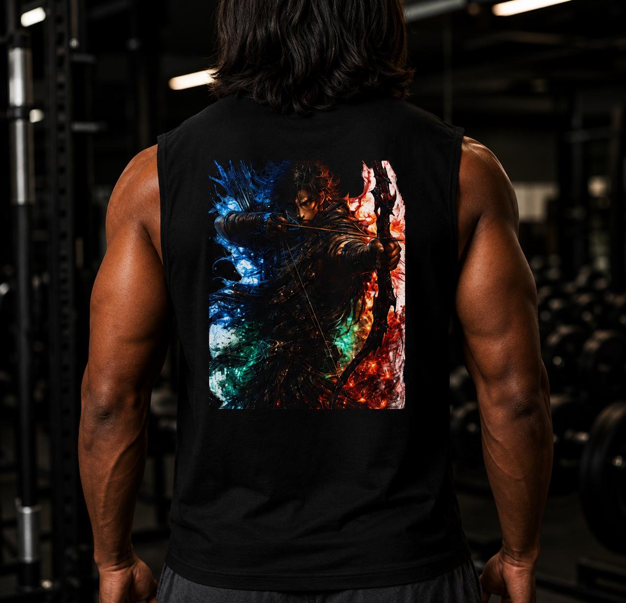 Oversized Sleeveless Gym Shirt for Men, Goals of a Conqueror Tank Top, Motivational Workout Tee, , Streetwear Muscle Tee