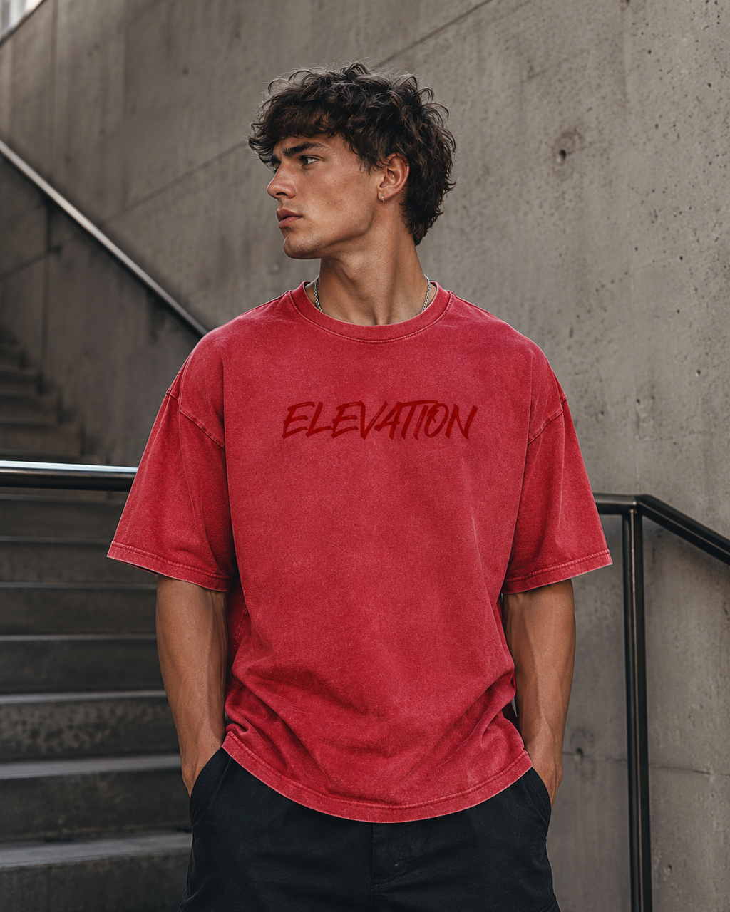Crimson Oversized T-Shirt