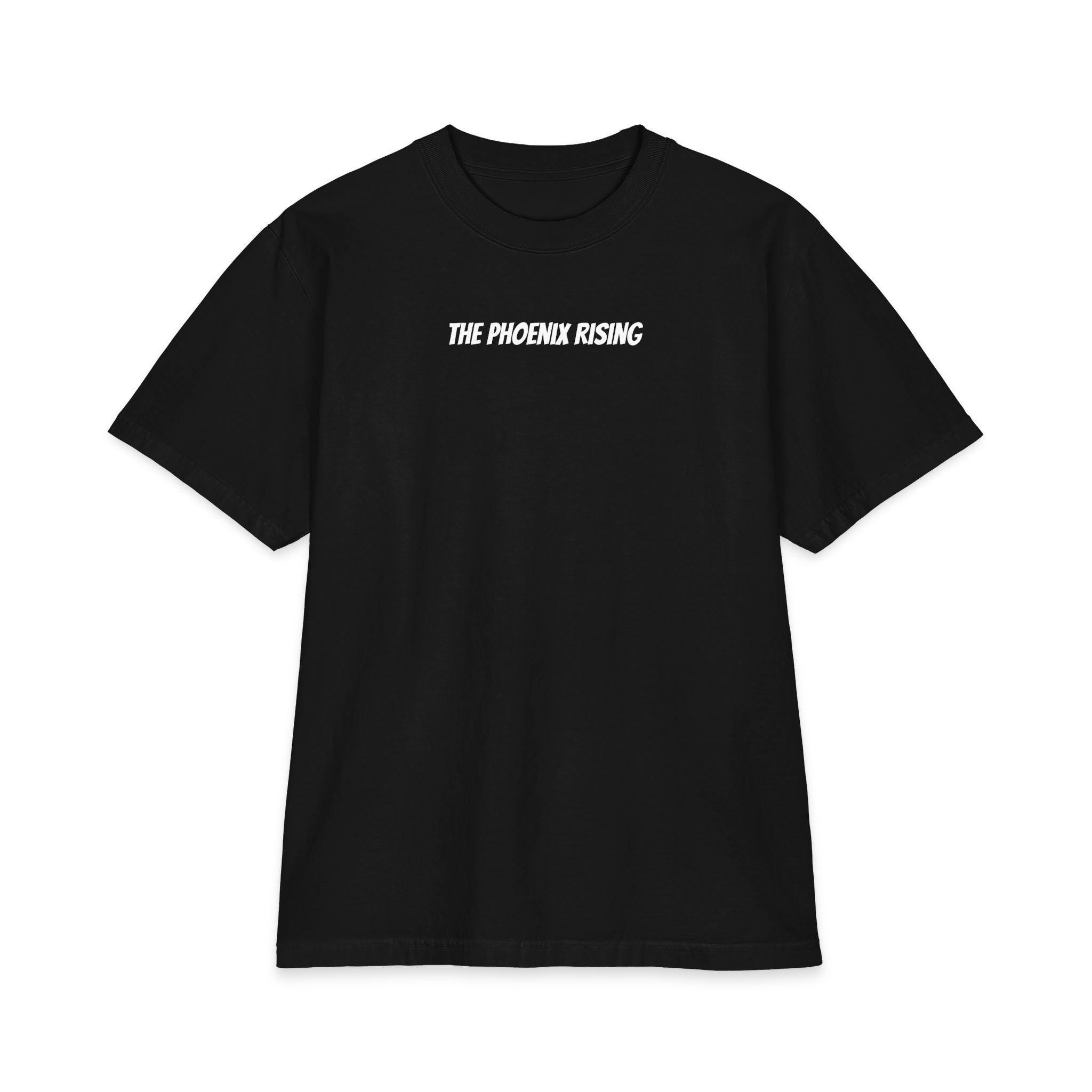 Phoenix Rising Graphic Tee, Oversized Streetwear Shirt, Motivational Back Print T Shirt, Vintage Washed Unisex Tee, Rebirth Graphic Tee