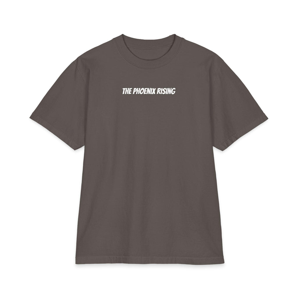 Phoenix Rising Graphic Tee, Oversized Streetwear Shirt, Motivational Back Print T Shirt, Vintage Washed Unisex Tee, Rebirth Graphic Tee