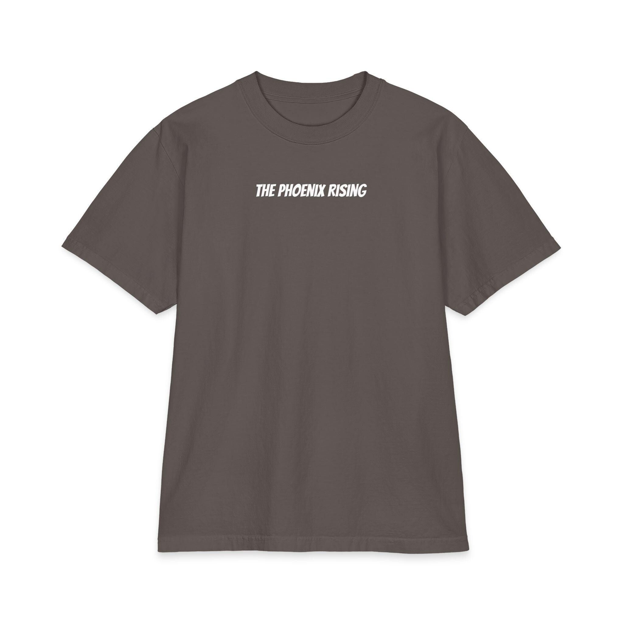 Phoenix Rising Graphic Tee, Oversized Streetwear Shirt, Motivational Back Print T Shirt, Vintage Washed Unisex Tee, Rebirth Graphic Tee