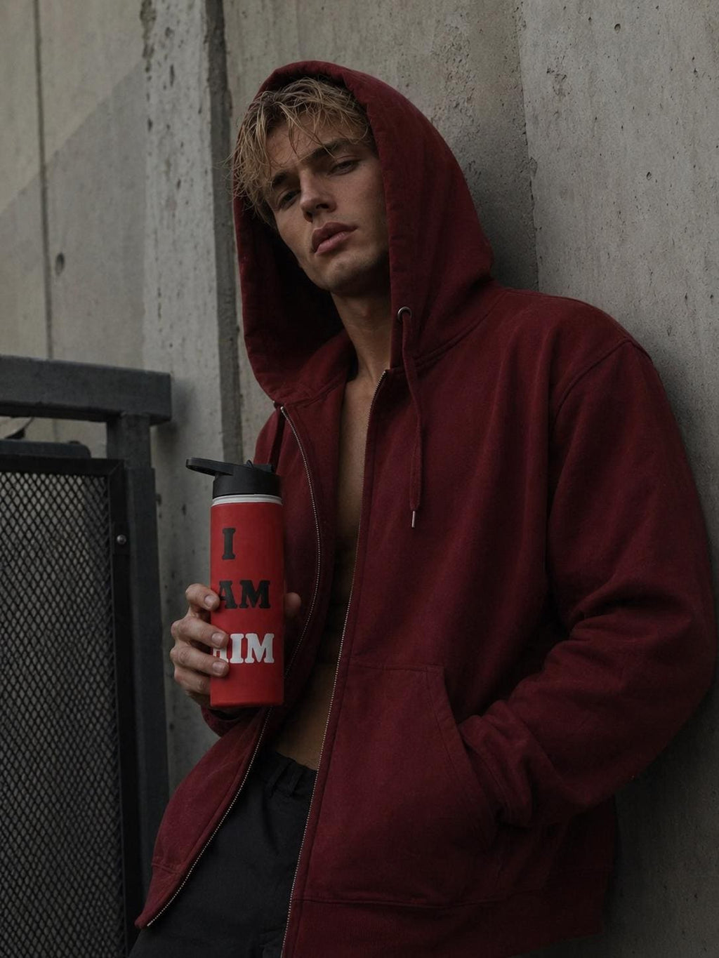 I AM HIM Motivational Stainless Steel Water Bottle Gym Flask  Insulated Sports Bottle Fitness Water Bottle Gift for Men